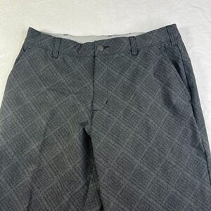 Adidas Golf Pants Men's 32x32‎ Gray Performance Straight Geometric Diamond